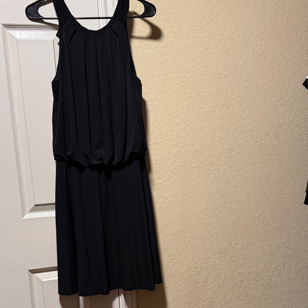 White House Black Market Black Sleeveless Midi Dress